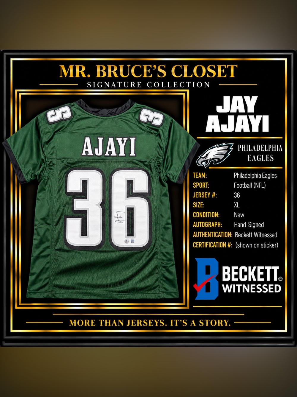 NFL Philadelphia Eagles Green Jay Ajayi #36 Jersey